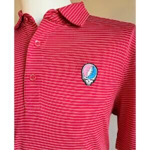 Grateful Dead Steal Your Face Cutter & Buck Golf Polo (M)